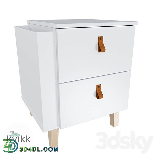 Bedside table with a pocket for books HITTA series Sideboard Chest of drawer 3D Models