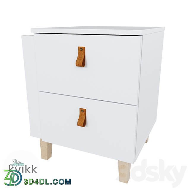 Bedside table with a pocket for books HITTA series Sideboard Chest of drawer 3D Models