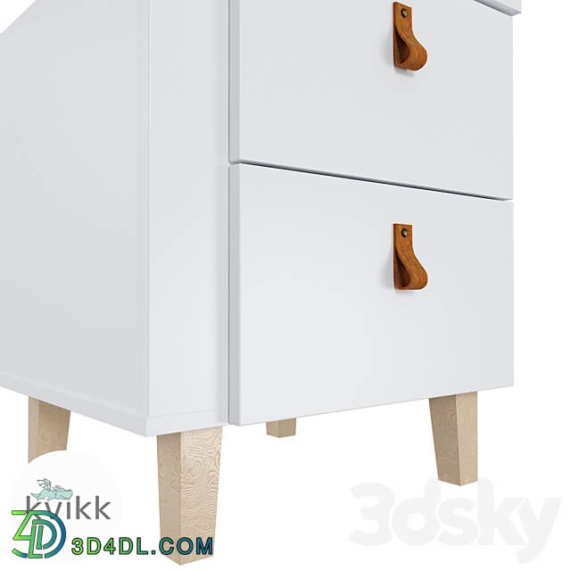 Bedside table with a pocket for books HITTA series Sideboard Chest of drawer 3D Models