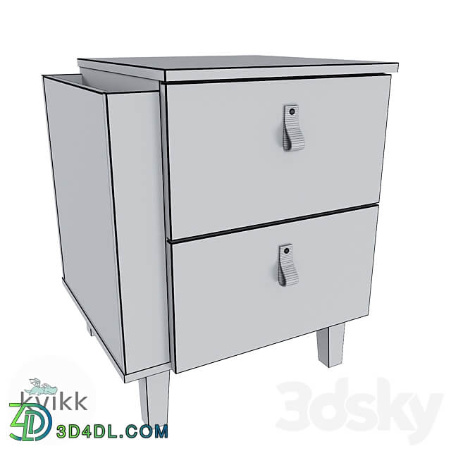 Bedside table with a pocket for books HITTA series Sideboard Chest of drawer 3D Models