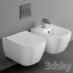 BagnoDesign Attache Rimless Wall Hung Toilet 3D Models 