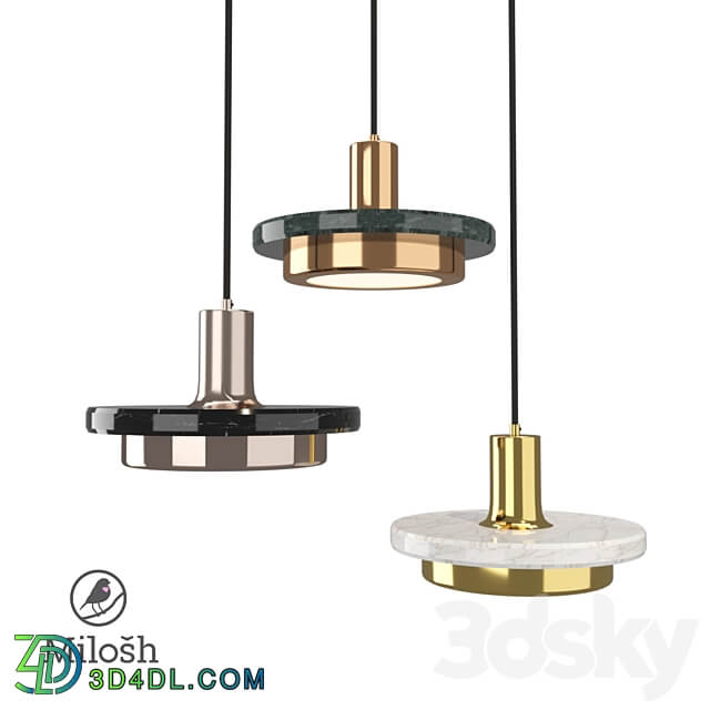 Pendant Light Milosh Tendence 0797 Pl 1 Bk Pendant light 3D Models