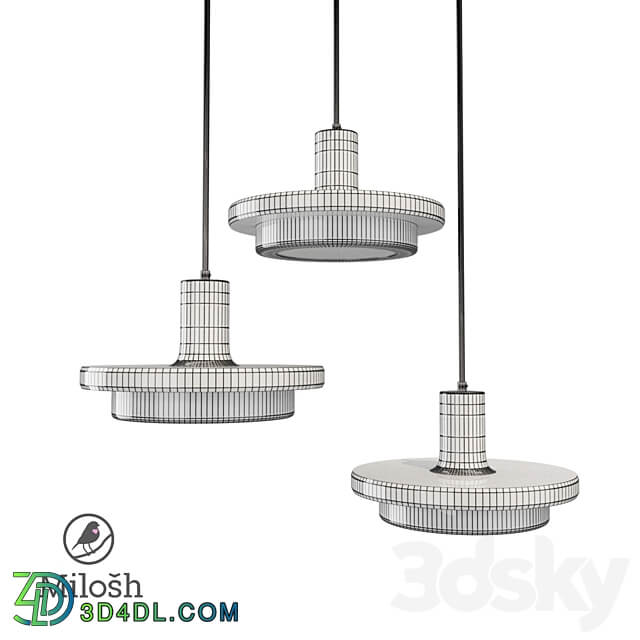 Pendant Light Milosh Tendence 0797 Pl 1 Bk Pendant light 3D Models