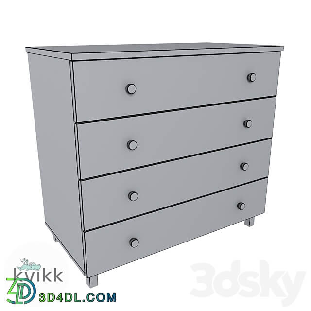 Children s chest of drawers DAGIS series Sideboard Chest of drawer 3D Models