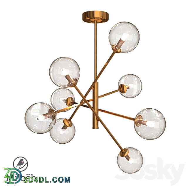 Chandelier Milosh 0592CL 8GD Pendant light 3D Models