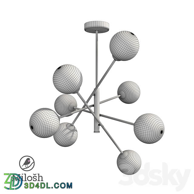 Chandelier Milosh 0592CL 8GD Pendant light 3D Models