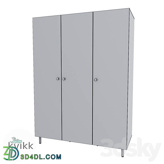 Wardrobe 3 leaf children 39 s ENKEL series Wardrobe Display cabinets 3D Models