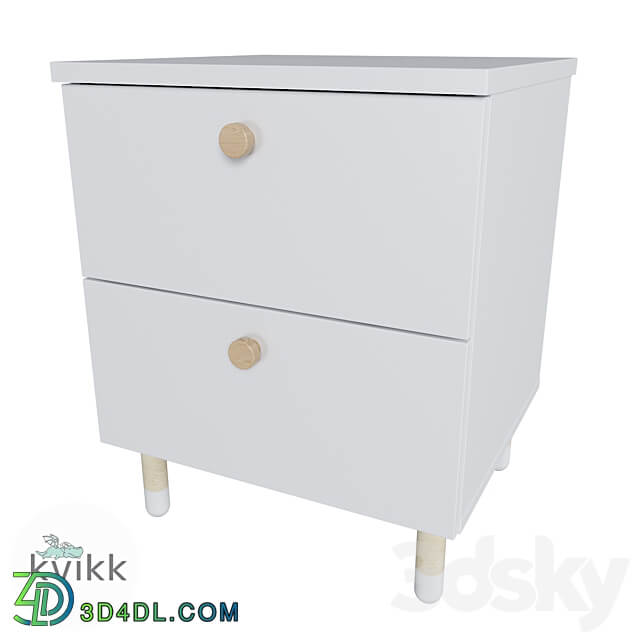 Bedside table for children ENKEL series Sideboard Chest of drawer 3D Models