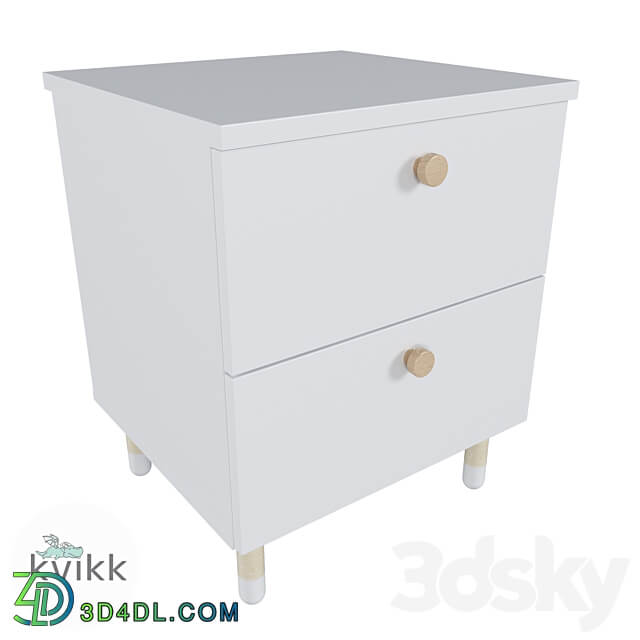 Bedside table for children ENKEL series Sideboard Chest of drawer 3D Models