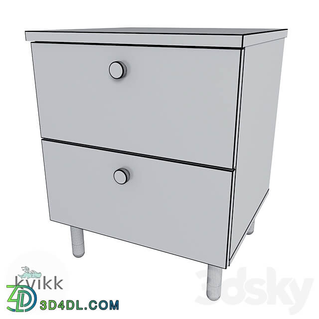 Bedside table for children ENKEL series Sideboard Chest of drawer 3D Models