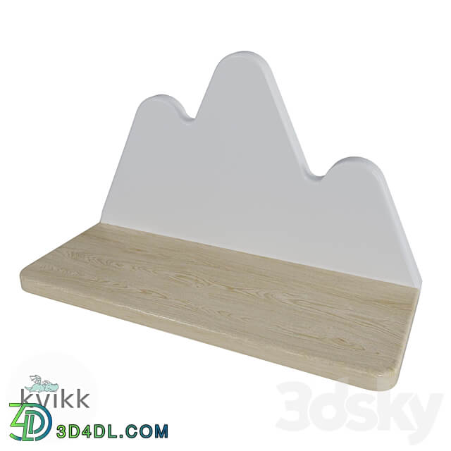 Wall shelf for children Hills Other 3D Models