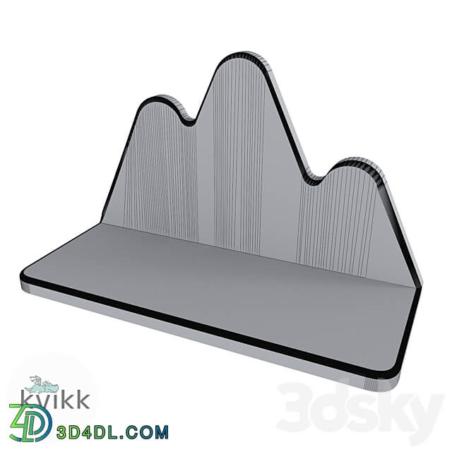 Wall shelf for children Hills Other 3D Models