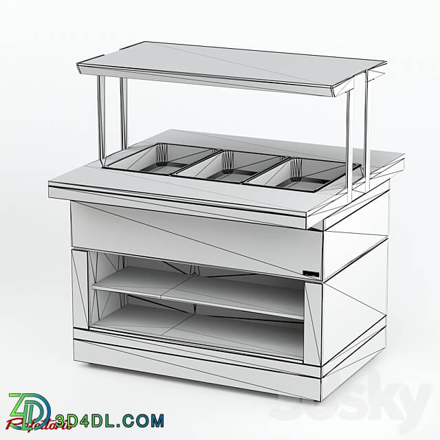 Food warmer for second courses island RBN32HSI ШС 3D Models