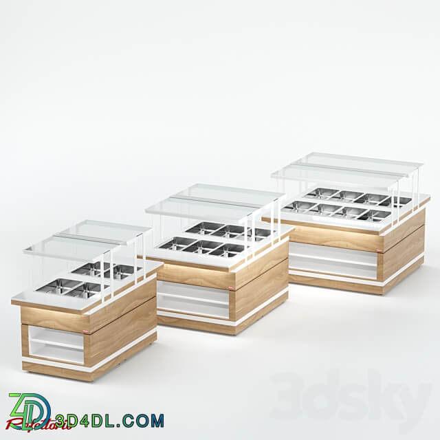 Food warmer for second courses double RBN32HST ШС 3D Models