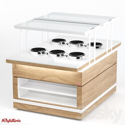 Bain marie for first courses 3 tureens 10l double RBN52HST ШС 3D Models 