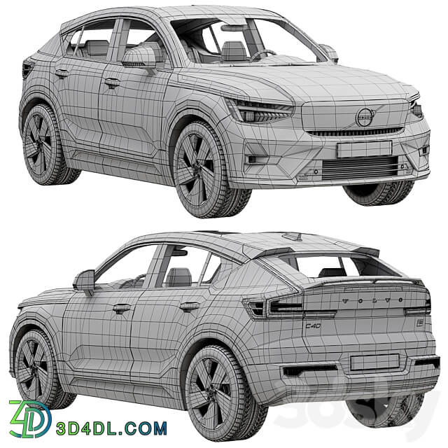 Volvo C40 Recharge 3D Models
