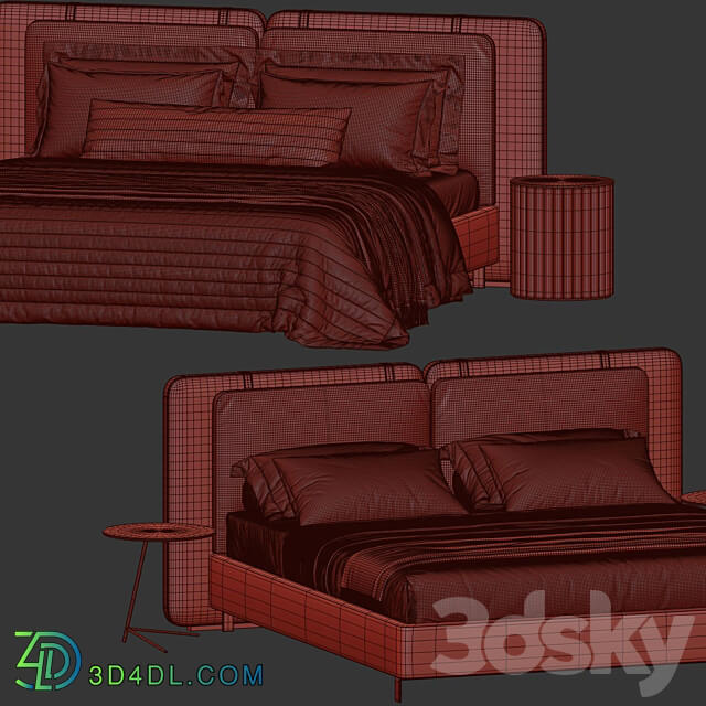 Minotti Tatlin Soft NO.2 Bed 3D Models