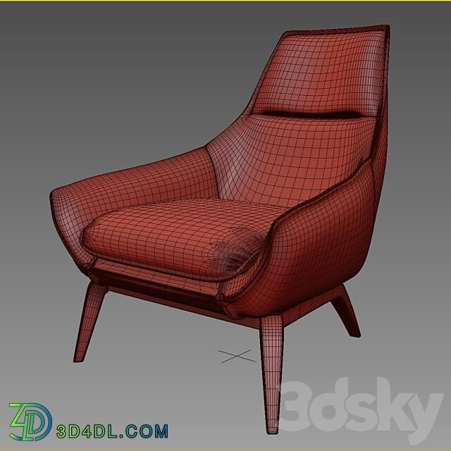 Armchair ERMES by MdeHouse OM 3D Models