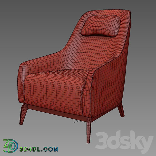 Armchair DIAVAL by MdeHouse OM 3D Models