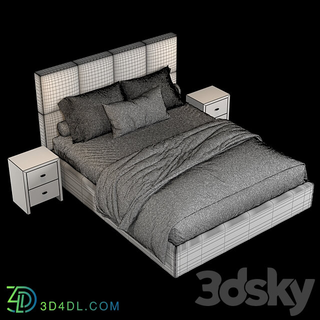 Bed Askona Linea Bed 3D Models
