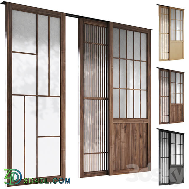 Decorative sliding partition shoji Japanese 5