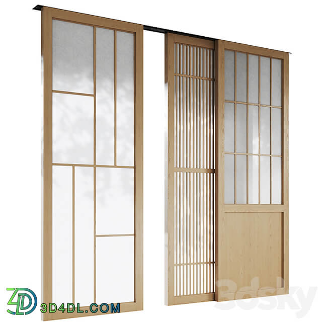 Decorative sliding partition shoji Japanese 5