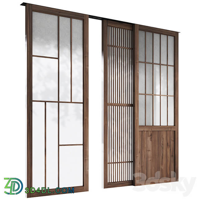 Decorative sliding partition shoji Japanese 5