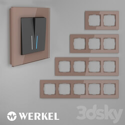 OM Glass frames for sockets and switches Werkel Favorit latte Miscellaneous 3D Models 