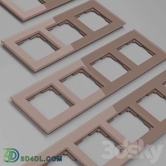 OM Glass frames for sockets and switches Werkel Favorit latte Miscellaneous 3D Models