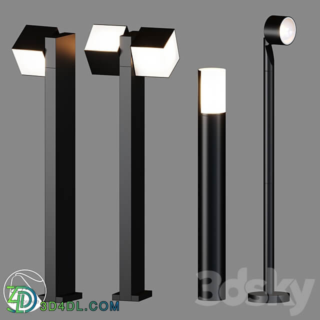 LampsShop.com UL7065 UL7067 Street Light 3D Models