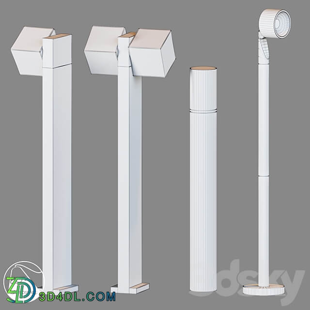 LampsShop.com UL7065 UL7067 Street Light 3D Models