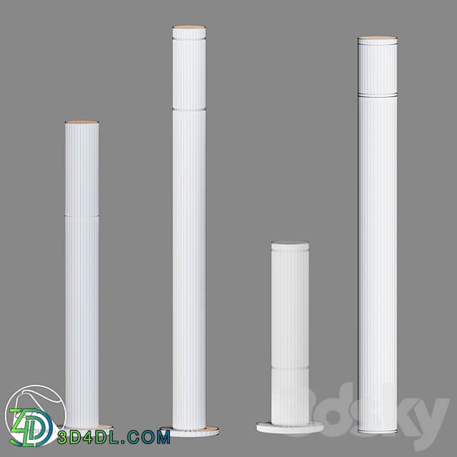 LampsShop.com UL7053 UL7063 UL7070 UL7073 Street Light 3D Models