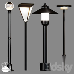 LampsShop.com UL7050 UL7051 UL7052 UL7054 Street Light 3D Models 