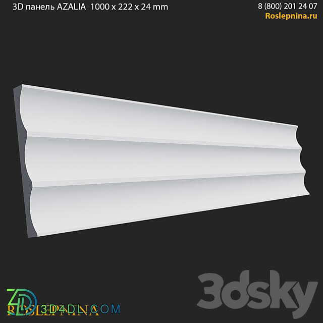 AZALIA 3D panel from RosLepnina 3D Models