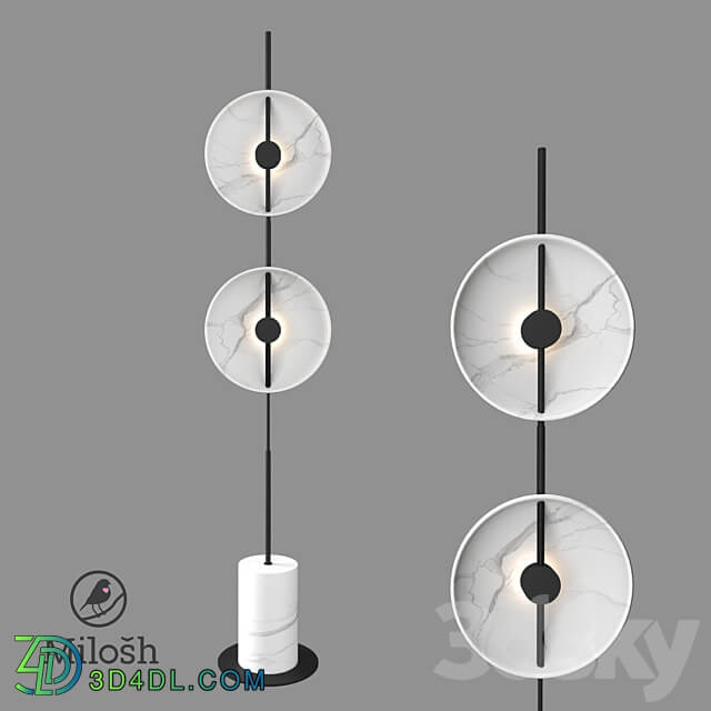 om FLOOR LAMP MILOSH TENDENCE 0751FL 2BK 3D Models