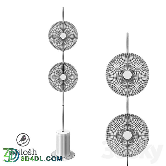 om FLOOR LAMP MILOSH TENDENCE 0751FL 2BK 3D Models