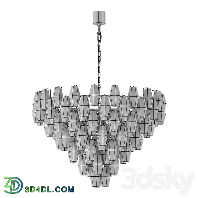 Hanging chandelier Patrizia Volpato Glace 4600 S80 Pendant light 3D Models