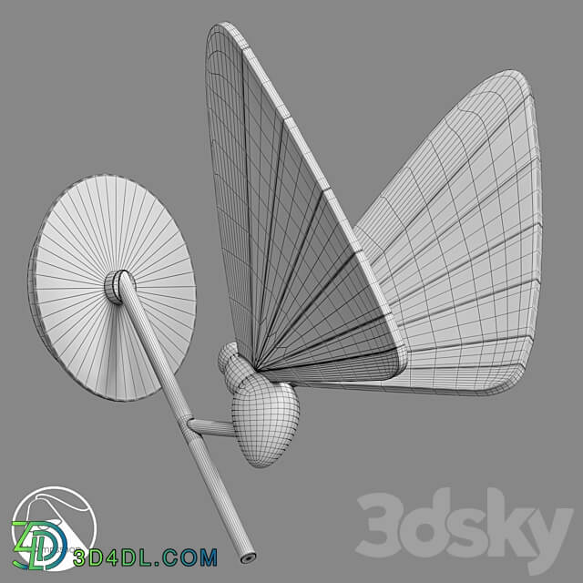 LampsShop.com B4339 Sconce Butterfly 3D Models