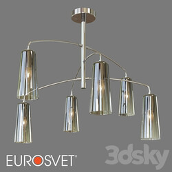 OM Ceiling chandelier Eurosvet 70137 6 chrome Omber Pendant light 3D Models 