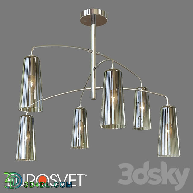 OM Ceiling chandelier Eurosvet 70137 6 chrome Omber Pendant light 3D Models