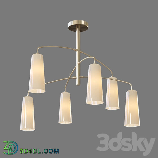 OM Ceiling chandelier Eurosvet 70137 6 chrome Omber Pendant light 3D Models