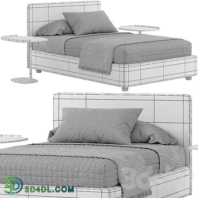 Bed Flou Notturno Bed 3D Models