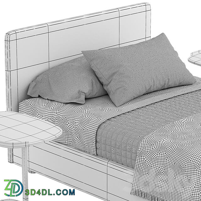 Bed Flou Notturno Bed 3D Models
