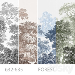 Wallpapers Forest Designer wallpapers Panels Photowall paper Frescoes 3D Models 