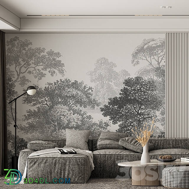 Wallpapers Forest Designer wallpapers Panels Photowall paper Frescoes 3D Models