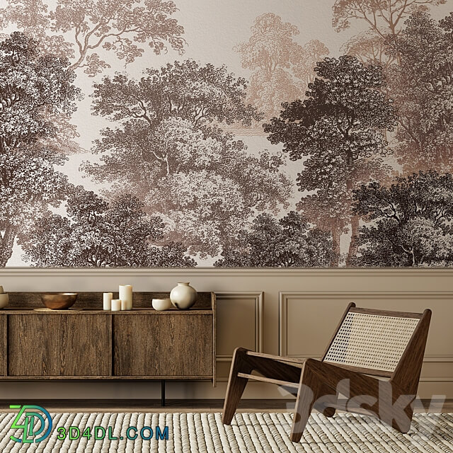 Wallpapers Forest Designer wallpapers Panels Photowall paper Frescoes 3D Models