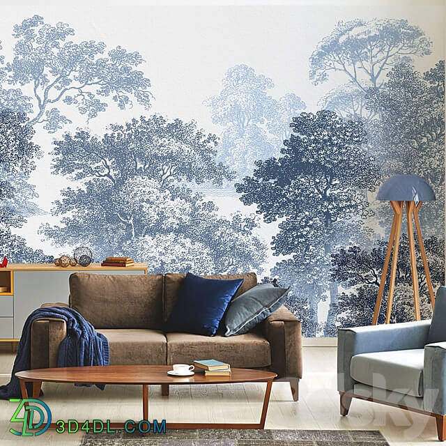 Wallpapers Forest Designer wallpapers Panels Photowall paper Frescoes 3D Models