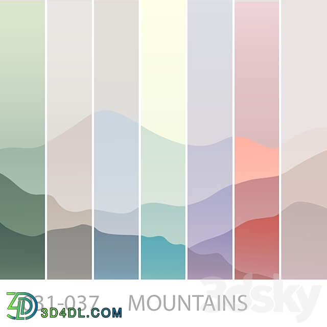 Wallpapers Mountains Designer wallpapers Panels Photomurals Fresco 3D Models