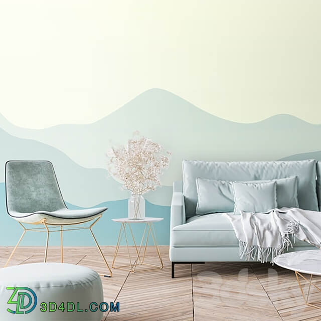 Wallpapers Mountains Designer wallpapers Panels Photomurals Fresco 3D Models