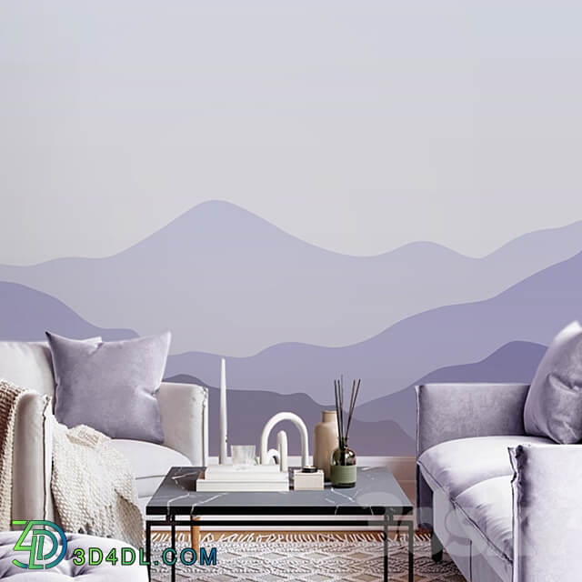 Wallpapers Mountains Designer wallpapers Panels Photomurals Fresco 3D Models